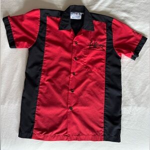 Youth Red and Black Bowling Shirt